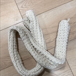 Chunky Knit Cream Scarf
